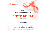 О вручении сертификата «Лидер тендерных продаж» 2025 в Иркутске 